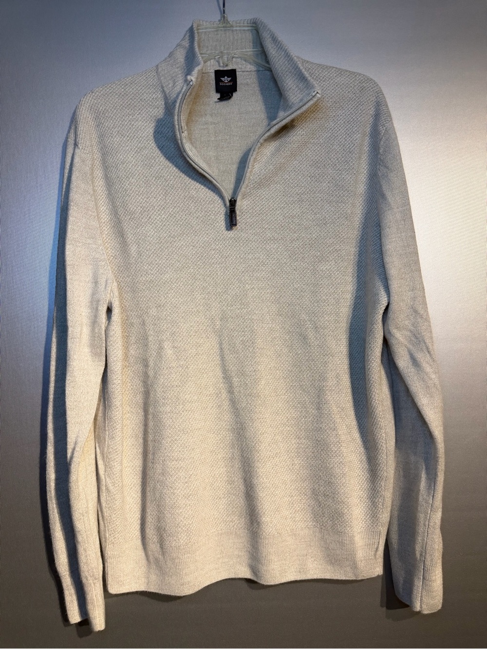 Dockers Men’s Quarter-Zip Sweater - Cream